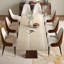Ensemble de table de salle à manger avec table extensible en fritté de 94,5 po et 8 chaises en similicuir-133696279-134526267