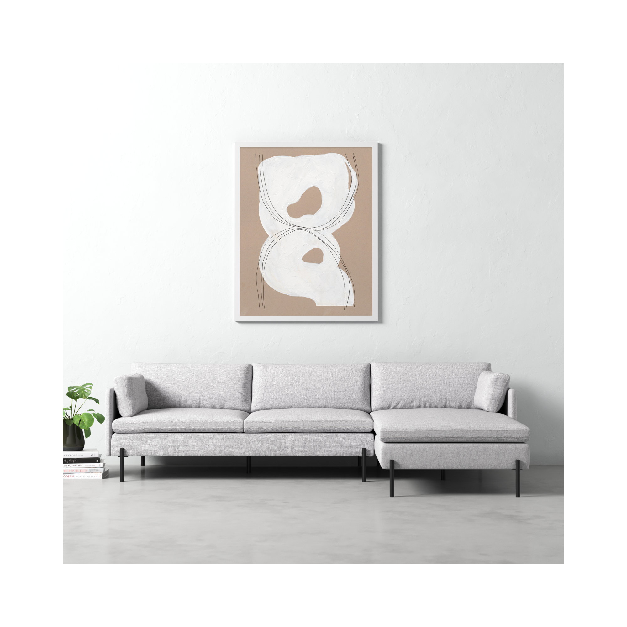 Free Form 1 by Andrea Stokes, 50" H x 40" W x 1.25" D, White