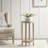 Bedford Harley Solid Wood Round Accent Table with Lower Shelf