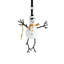 Snowman 5.5'' Handmade Ceramic / Porcelain Snowmen Hanging Figurine Ornament