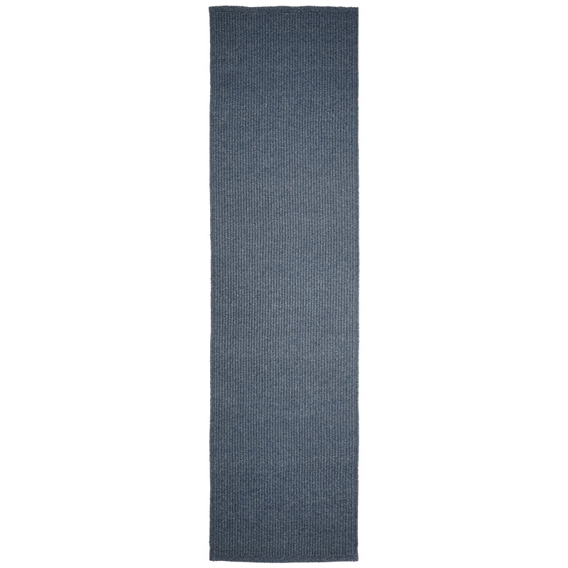 Tapis intérieur / extérieur bleu marine Hubertusz, Tapis de couloir 2 pi x 7 pi 6 po