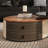 Light luxury round coffee table set