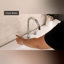 SKOWLL Robinet pour salle de bain espacé or brossé, robinet de lavabo pour salle de bain à deux poignées, robinets de meuble-lavabo modernes pour 3 trous, bec à 360 ° High Arc-129238403