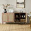 Buffet en rotin de 63 po avec tablettes réglables Emily Farmhouse-103201863