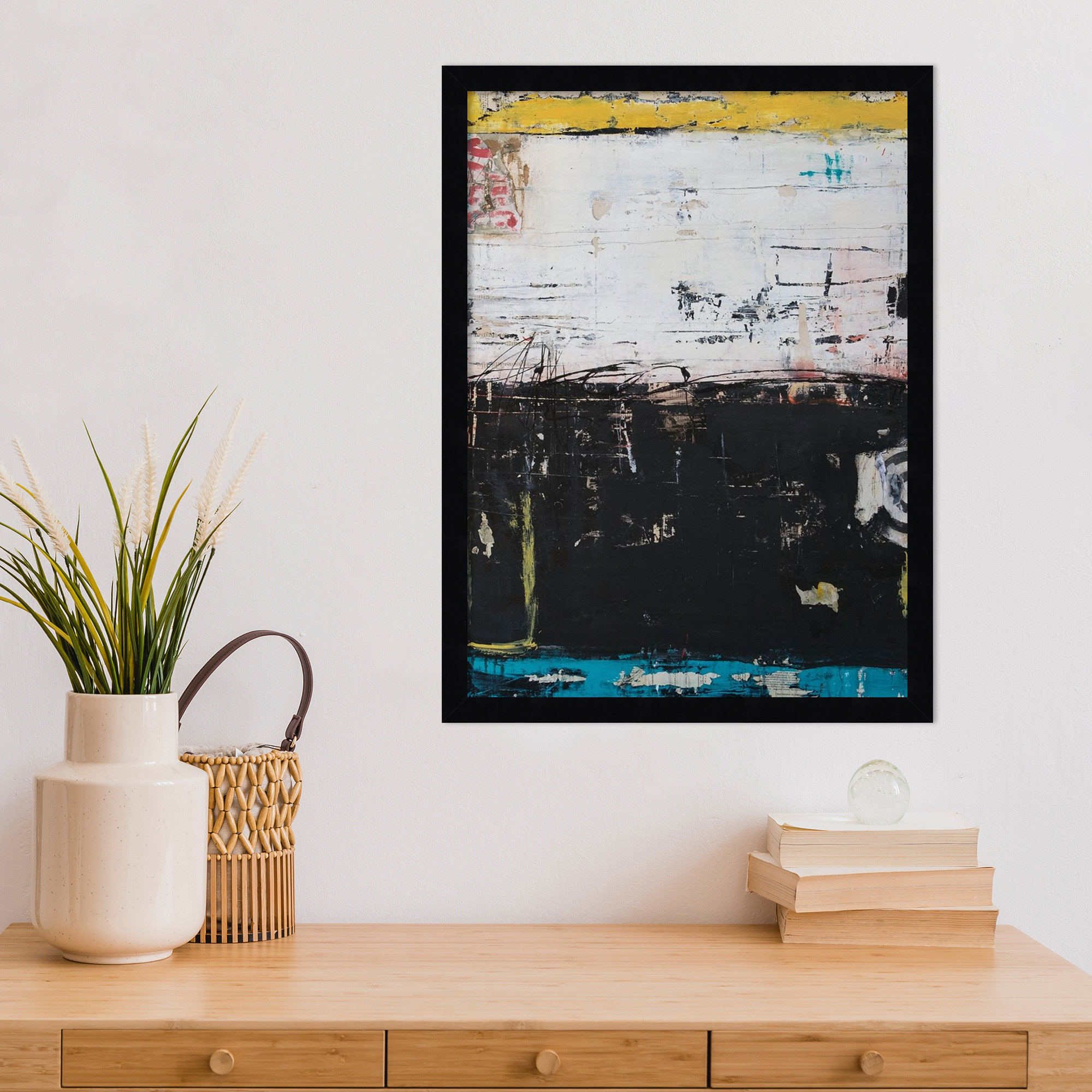 Down and Dirty by Mauro Wood Framed Wall Art Print, 21" H x 16" W, Black