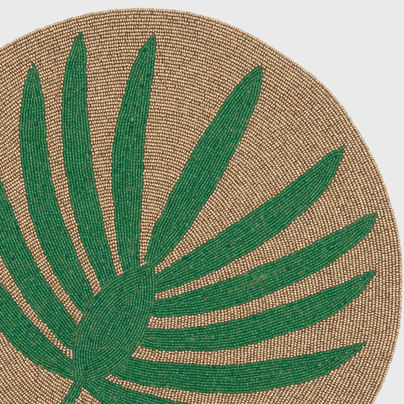 100% Cotton Round Beaded Placemat