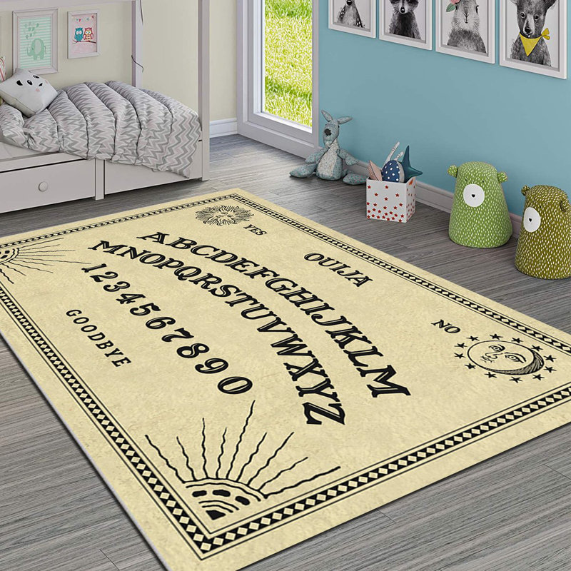 Luxurious Polyester Area Rug, 3.3 x 4.6 Feet | 740 g/m² Velvet Fabric, Non-Slip Felt Dot Underside, Laminated Sponge for Comfort | Antibacterial, Machine Washable at 86°F | Elegant Digital Print Design for Home Décor