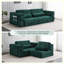 Canapé modulaire pliable Castle PlayCouch, siège à conception créative à extension instantanée avec siège central et latéral pour salon, chambre à coucher, vert