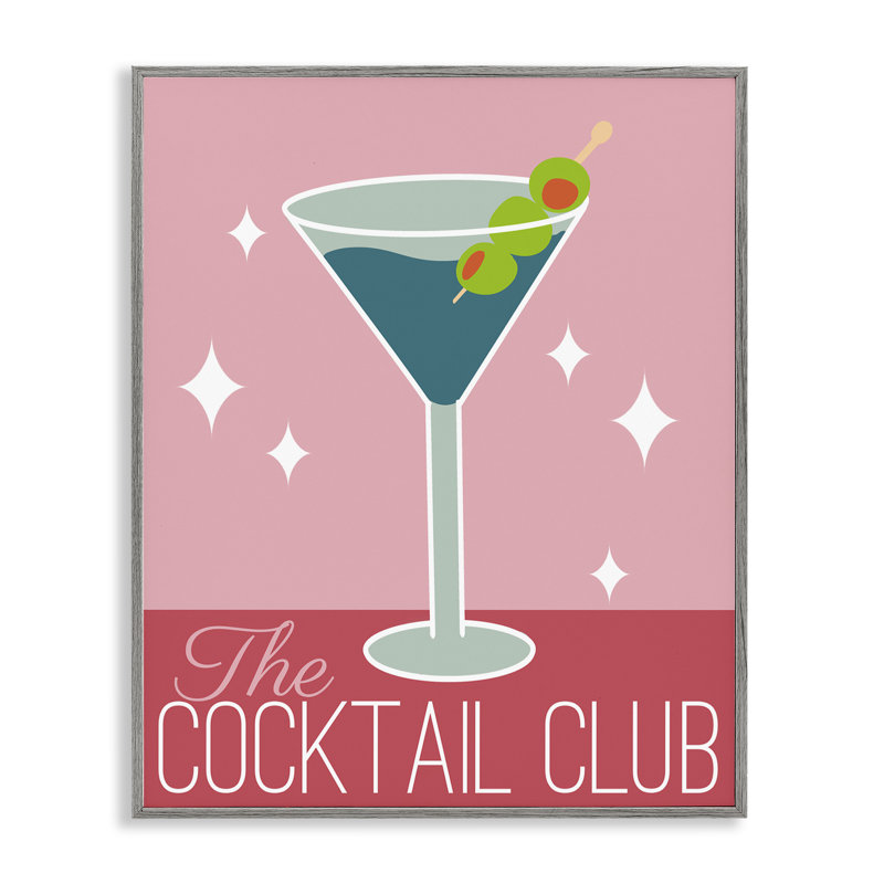 «Cocktail Club», estampe numérique par Anna Quach, Estampe numérique Farmhouse, H 14 po x l 11 po