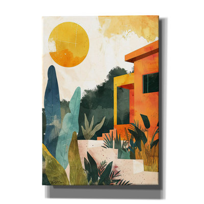 «Happy House 3» par Momart, art mural sur toile, 26 po x 34 po