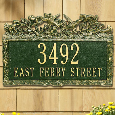 Woodland 2-Line Wall Address Plaque