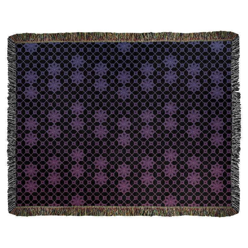 Couverture tissée Katelyn Elizabeth, L 60 po x L 80 po, Bleu/rouge