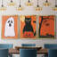 Halloween Fun IV, toile encadrée de qualité supérieure - prête à être accrochée-69983091-69983092
