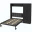 Lit escamotable avec armoire de rangement et tiroirs, tête de lit tapissier Murphy-1596992414
