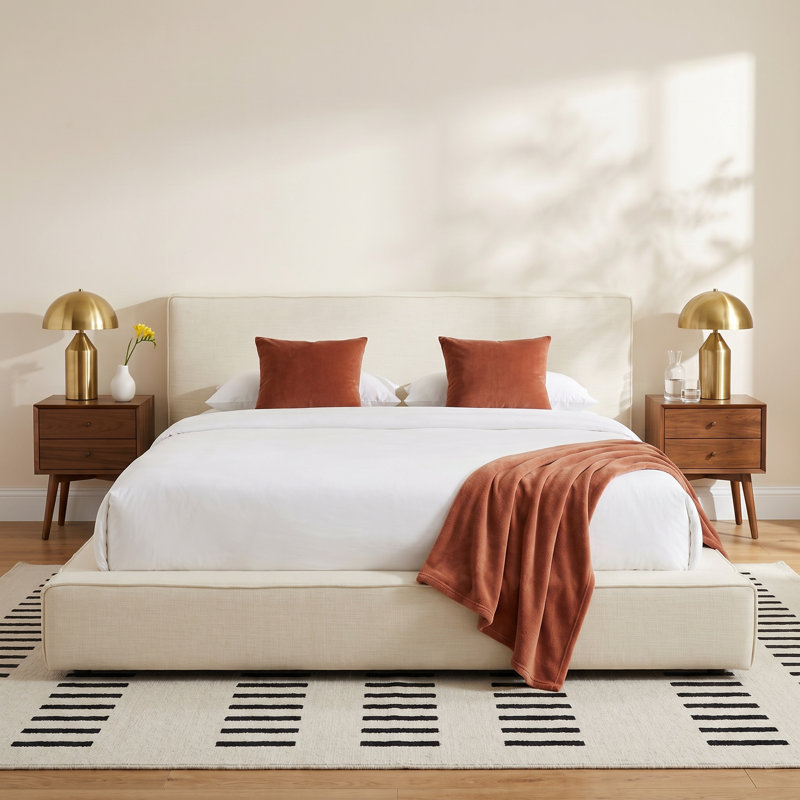 Olafur Linen Bed, Cream, King