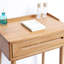 Table de bistro avec rangement, largeur 60 cm, profondeur 60,3 cm, bureau en bois naturel, poids 13,5 kg, massif