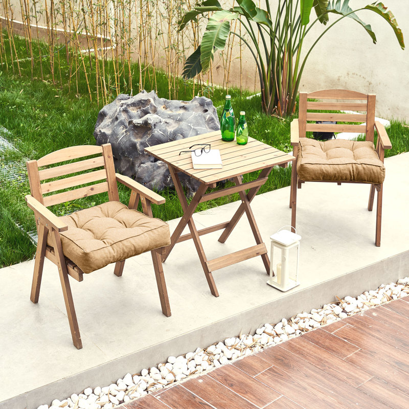 Outdoor 4.7'' Dining Chair Chair Pad, Light Brown