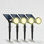 Projecteurs solaires d'extérieur, lot de 4 lampes solaires d'extérieur pour la cour, 4 projecteurs solaires de paysage avec mode marche / arrêt automatique, 2 lumières murales imperméables pour le jardin, allée (blanc chaud)