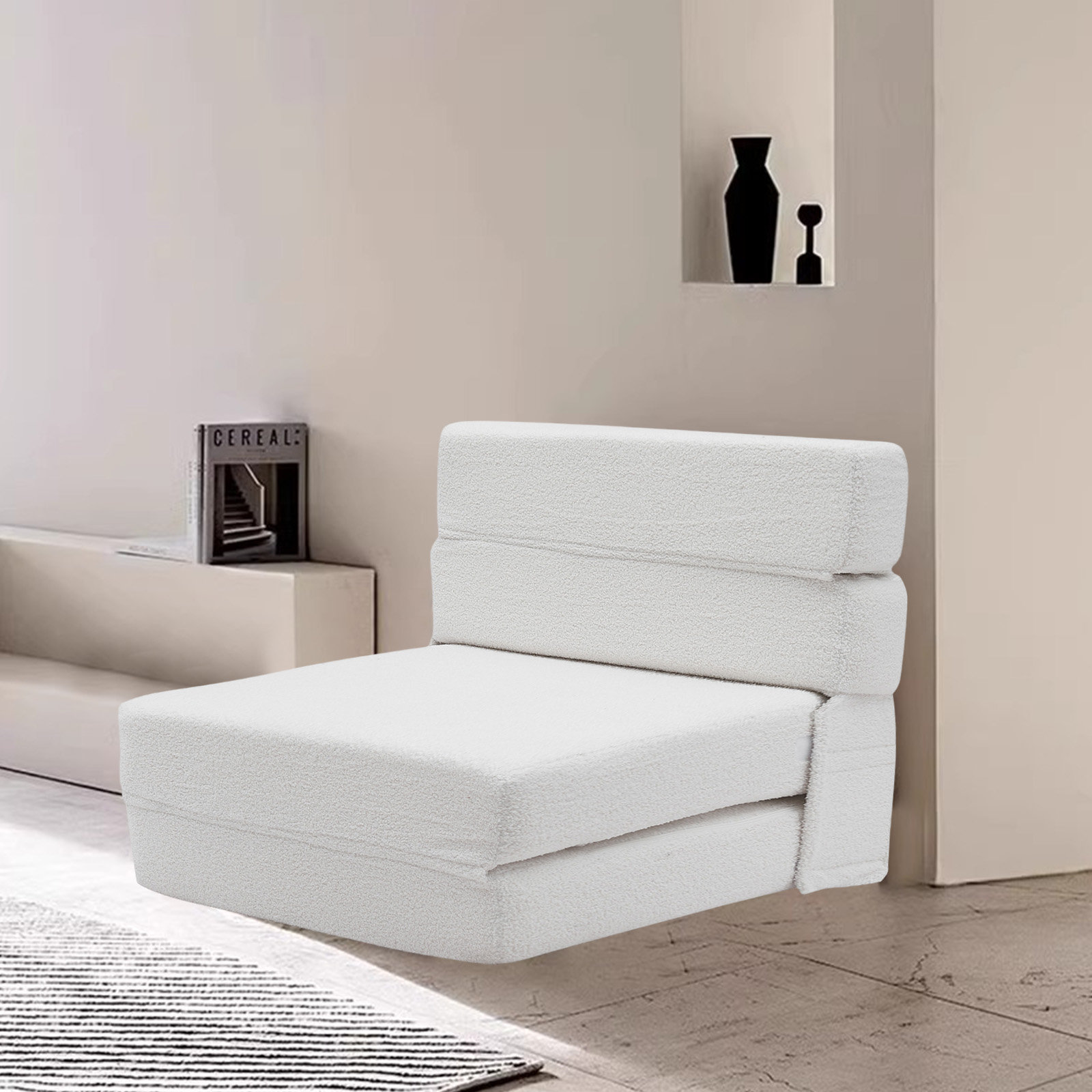 Greenspring Folding Sleeper Chair Sofa Bed Lazy Couch With Pillow