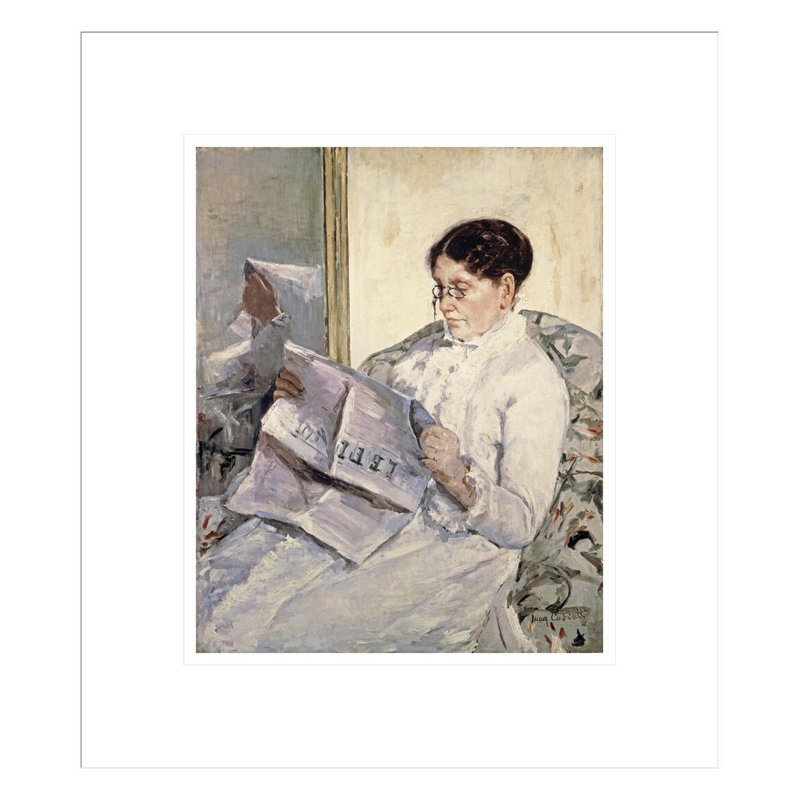 «Le Figaro» par Mary Cassatt, H 15,69 po x l 13,75 po