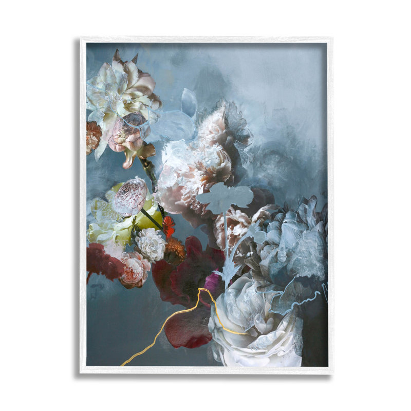 Blooming Contemporary Florals, art de la giclée par Design Fabrikken, H 14 po x l 11 po x P 1,5 po