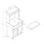 Microwave Cart Coffee Station Computer Stand With Locking Wheels, Gliding Shelf And Tray , Holder