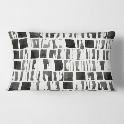Housse et insert de coussin rectangulaire en briques monochromes