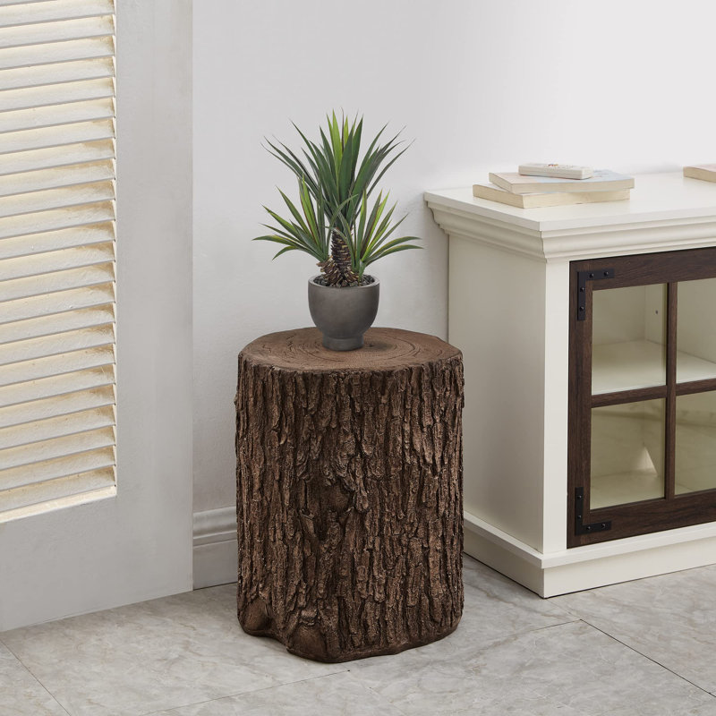 Table de bout cylindrique de 16,54 po de hauteur Ainslei