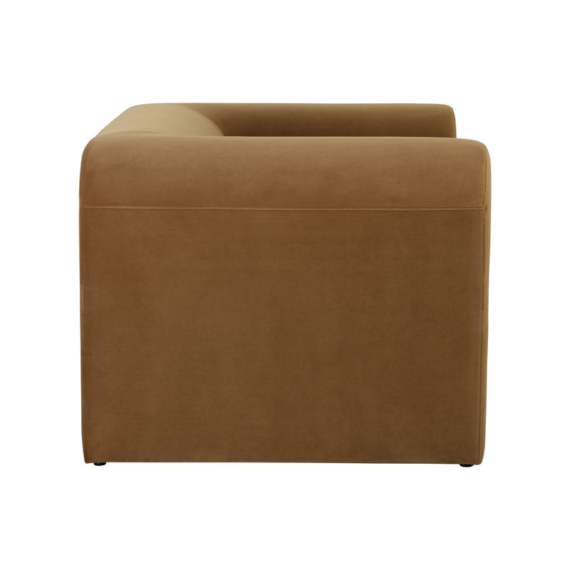 Lounge Chair, Gold Polyester