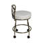 Tabouret de coiffeuse blanc élégant avec roulettes 16 po Elegant-735902673