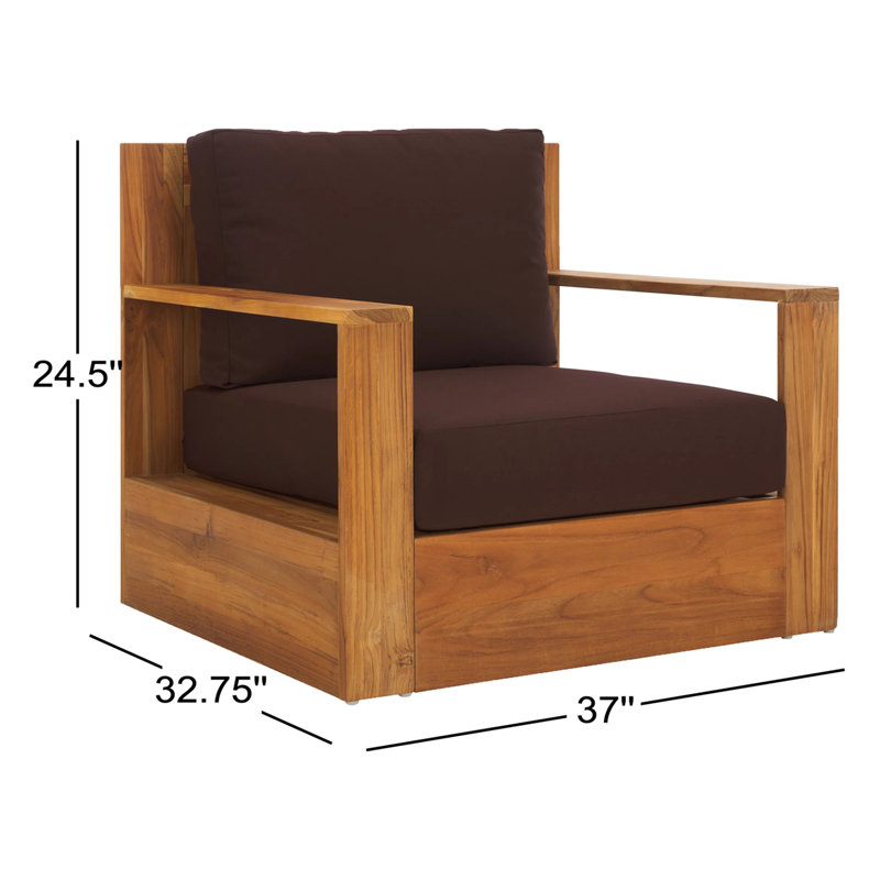 Krista Teak Armchair, Dark Brown