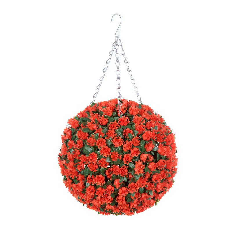 Faux Plant, 28cm H x 28cm W x 28cm D, Orange
