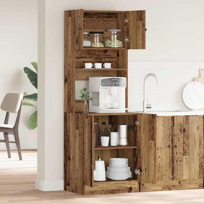Kitchen Cabinet 60X50x180 Cm Engineered Wood, Old Wood