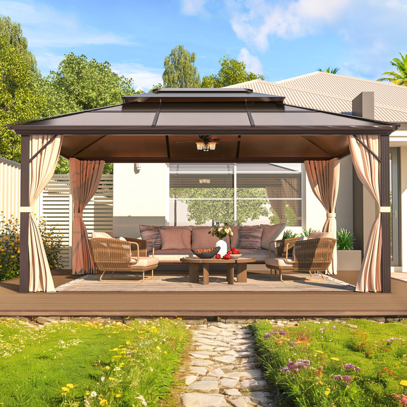 10 FT  X 13 FT  Aluminum Patio Hardtop Gazebo