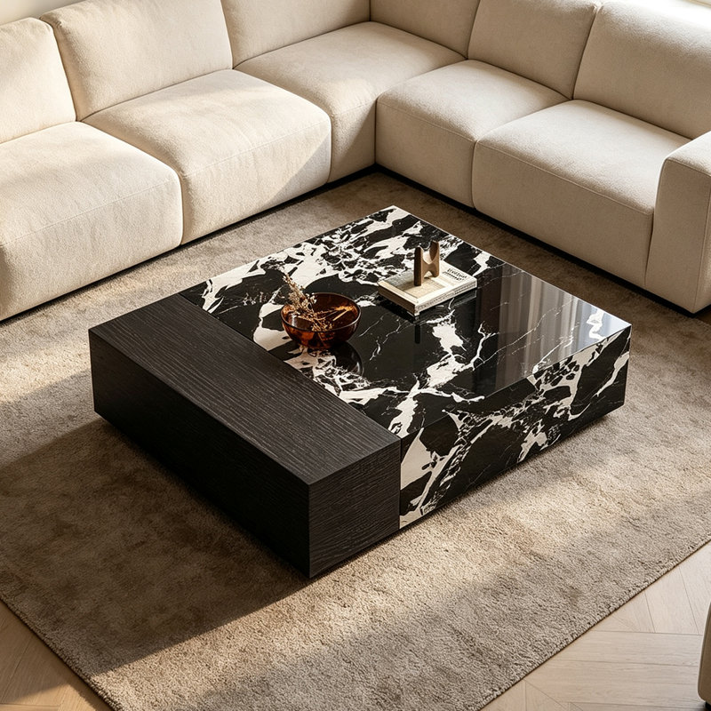 Didmarton, Blanc/Noir, 10.62" H x 27.55" W x 27.55" D