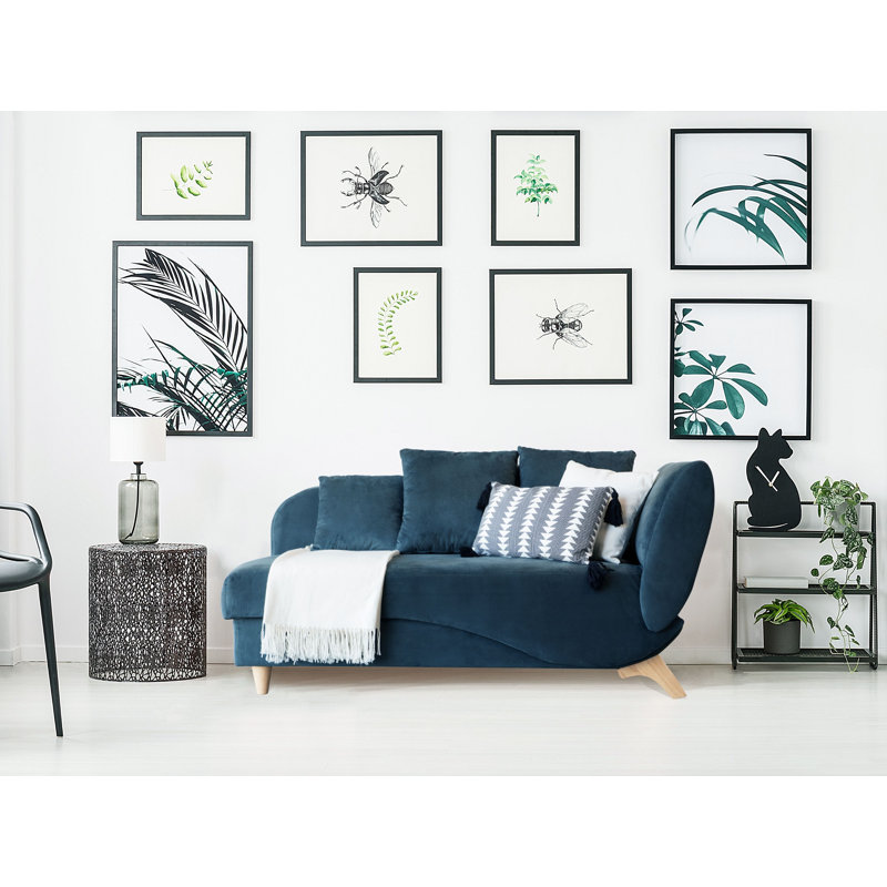 Chaz Upholstered Chaise Lounge, Blue