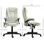 Chaise de bureau 6 points, vibrante et chauffante, beige. Support pour le cou et le dos. Inclinable. Rembourré. Siège réglable. Matériau en microfibre. Microfibre lombaire 264 lb