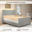 Wingback Upholstered Bed Frame with Channel Tufted Velvet Headboard-1154713338-1154713339