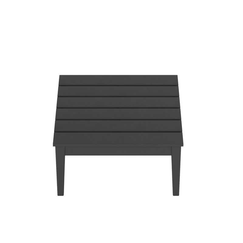 Table basse d'extérieur carrée en PEHD Joubert, Gris