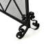 Pare-étincelles simple en fer - aspect diamant contemporain, l 41,5 po x P 8,9 po, H 32,1 po, panneau de cheminée noir, design minimaliste élégant