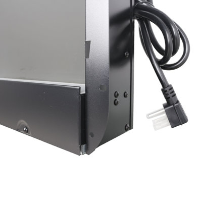 Foyer électrique encastré, 60 po, flamme multicolore et chaleur de 1400 W, télécommande, effleurement à bouton tactile