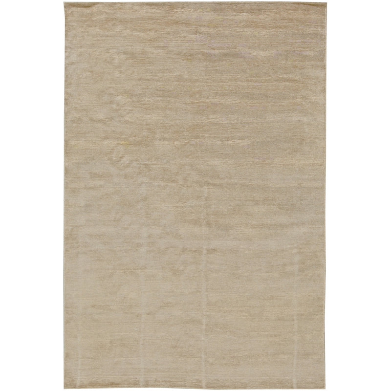 Tapis art déco moderne moderne de 6 pi 1 po x 9 pi 1 po gris clair / beige