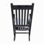 Chaise berçante en bois noir sans passe-partout-131517400