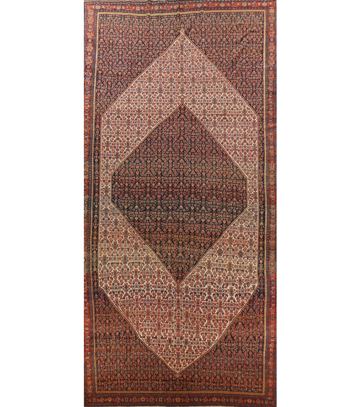 Tapis traditionnel avant teinture végétale pré-1900 8 x 20
