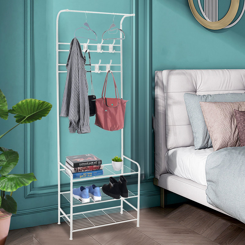 Norborne 25'' Metal Clothing Rack, White
