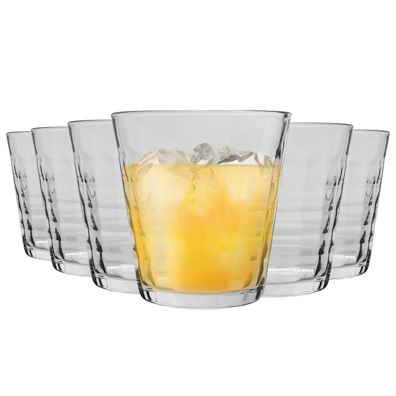 Duralex - Prisme Drinking Glasses - Tumblers for Water, Juice, 6, 275, Clear