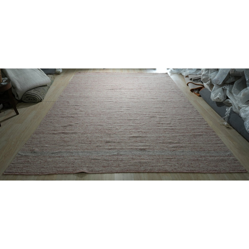 Tapis en laine tissé à la main Coral, 8 pi x 10 pi