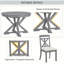 Ensemble 5 pièces de table de salle à manger rétro avec rallonge et 4 chaises rembourrées pour la salle à manger et le salon-1520246990-1520246991-1520246988