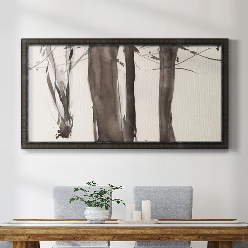 " Under The Winter Tree I ", 29" H x 53" W x 1" D, Black
