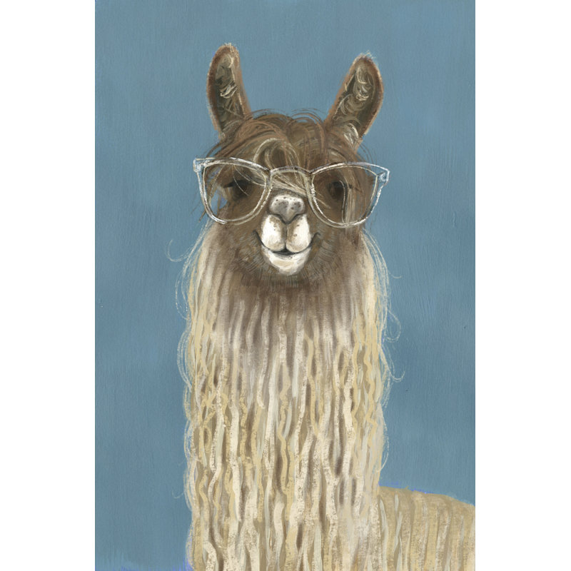 «Llama Specs IV» par Victoria Borges, reproduction d'art sur toile, H 18 po x l 12 po, Toile tendue